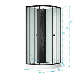 Aurlane Cabine de douche quart de cercle Elementary pas cher