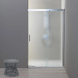 Kiamami Valentina Porte niche Dream 130 cm Porte niche avec paroi à droite - Verre satiné 6 mm - Coulissante