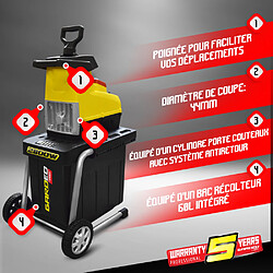Gardeo Pro Broyeur de végétaux 2800W