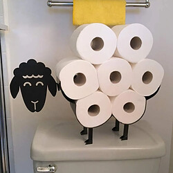 Universal Adorable porte-papier toilette noir mouton, nouveau stand libre ou mur installé sur le rack de papier toilette mouchoir | rack papier (noir)