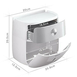 Porte-rouleaux muraux étanches - Gris + Blanc