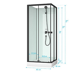 Aurlane Cabine de douche carrée Elementary pas cher