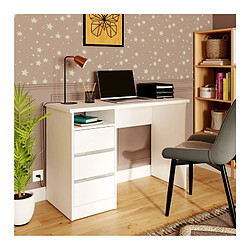 But Bureau STUDY 3 tiroirs Blanc