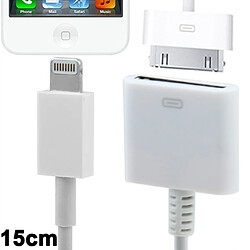 Wewoo Adaptateur blanc pour iPhone/iPad Lightning 15cm