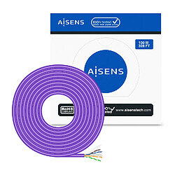 Avis Aisens Câble RJ45 Cat 6 UTP Rigide 100 m violet