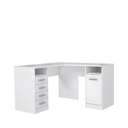 TOLEDE Bureau d'Angle - Blanc