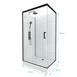 Aurlane Cabine de douche rectangle pas cher