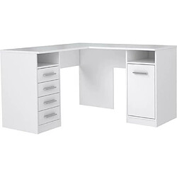 TOLEDE Bureau d'Angle - Blanc