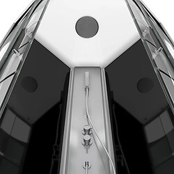 AURLANE Cabine de douche quart de cercle