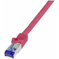 LogiLink C6A054S RJ45 CAT 6a S/FTP 2m - Rouge