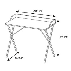 Avis Toilinux Bureau Simple en Mélaminé et Acier - Bleu