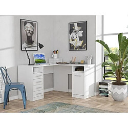 TOLEDE Bureau d'Angle - Blanc
