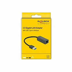 Adaptateur USB vers RJ45 DELOCK 66646 - Noir