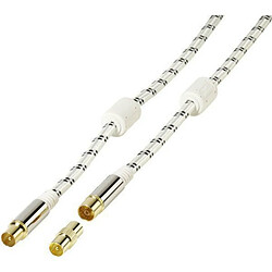 Vivanco Câble d'antenne 3m Blanc