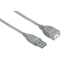 HAMA Câble USB prolongateur 0.5 m Câble prolongateur USB - Fiche A/Prise A - Blindage anti-EMI