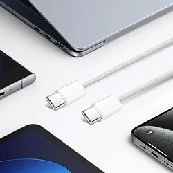 Avis Apple Câble USB-C vers USB-C 240W compatible iPhone 15 et MacBook - Original Blanc