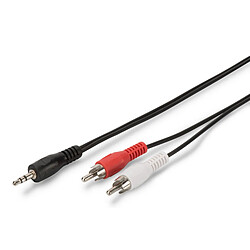 CAVI câble audio 3,5mm vers RCA - Noir 2,5 m