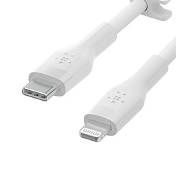 Belkin Câble Silicone USB-C Lightning 2 m - Blanc