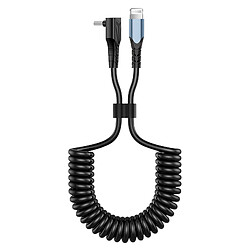 Avizar USB-C vers Lightning Spiralé - Noir