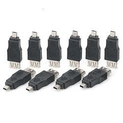 wewoo Adaptateur USB Femelle vers Mini USB Mâle