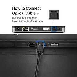 Wewoo Câble audio optique EMK - 5 m - Multicolore pas cher