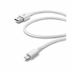 CELLULAR LINE USBDATACMFIIPH5W Câble USB DATA - 1 m - Standard Cellularline - Résistant