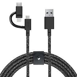 Native Union Câble Eco Belt 3en1 USB-A 2m - Noir