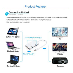 Acheter Wewoo Mini DP vers HDMI 15 cm Blanc