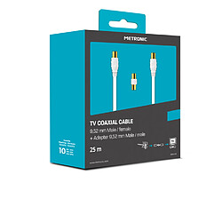 Avis Metronic Câble TV coaxial 9,52 mm 25 m