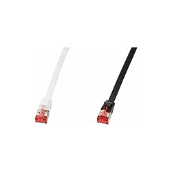 LogiLink Câble plat Cat.6A U/FTP 0.25 m Noir