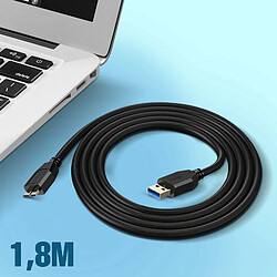 Avis Avizar Câble USB 3.0 Micro B - Noir 1,8m