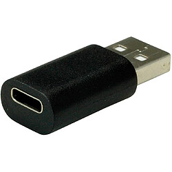 Value Adaptateur USB Type-A / Type-C - Noir Adaptateur USB - USB Type-A à USB Type-C - Noir - Connecteur chromé