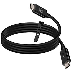 3mk Câble USB C vers USB C 240W 1m Noir