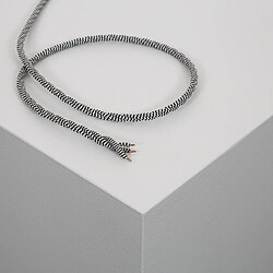 Ledkia Câble Électrique Textile Tressé Câble électrique textile blanc et noir - 10 mètres