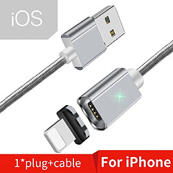 Wewoo Câble Magnétique iOS - 2 m - Argent