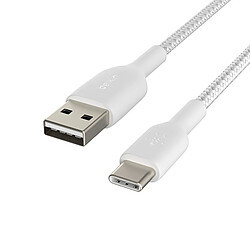 Acheter Belkin Câble Boost Charge Synchro USB-A vers USB-C 3m Renforcé et Tressé Blanc