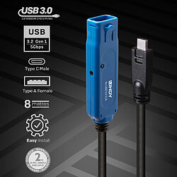 Lindy Câble USB 8m Noir