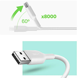 Belkin Câble de Charge et Synchronisation Data USB vers USB-C 2m Blanc pas cher