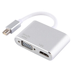 Wewoo Adaptateur Mini DisplayPort vers VGA et HDMI 2 en 1