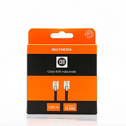 D2 Diffusion Câble RJ11 1,50 m - Noir