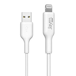 Jaym Câble Charge USB Lightning 2,4A 2M Blanc
