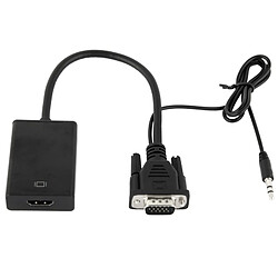 Wewoo Câble VGA + Audio à HDMI Convertisseur Convertisseur vidéo - VGA + Audio vers HDMI