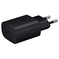 Visiodirect Chargeur Secteur Rapide 25W Noir Chargeur secteur adaptateur rapide - USB-C - Compatible Samsung