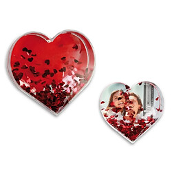 TOTALCADEAU Cadre Photo Confettis Coeur