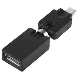 Avis Wewoo Adaptateur pivotant USB 360° - Noir