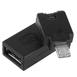 Wewoo Adaptateur pivotant USB 360° - Noir pas cher