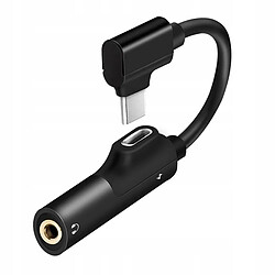 GUPBOO Adaptateur USB-C + Jack 3.5 + AUX Adaptateur multiport - USB-C vers Jack 3.5 et AUX - Aluminium/plastique - Compact
