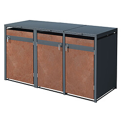 ML-Design ML Design Abri Poubelles Acier Corten