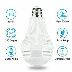 Avis Yonis Ampoule Caméra Espion Wifi + SD 16Go