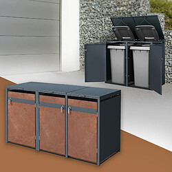 ML-Design ML Design Abri Poubelles Acier Corten